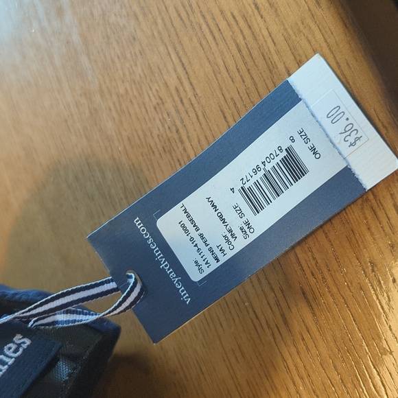 Vineyard Vines dark grey blue baseball NWT - Picture 3 of 5